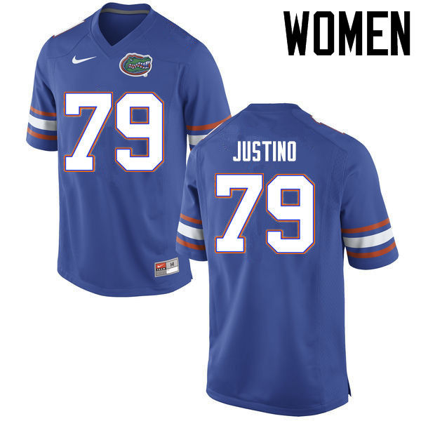 Women Florida Gators #79 Daniel Justino College Football Jerseys Sale-Blue - Click Image to Close